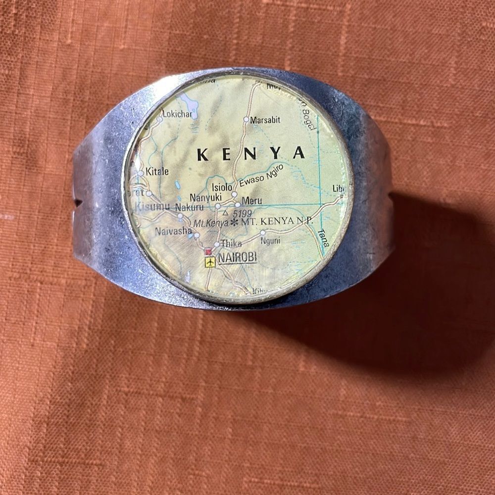 Kenya Map Handmade Bracelet Metal